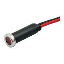 Custom 5/16" LED indicator light. Red lens