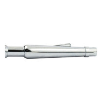 Trumpet universal straight muffler 18-1/2" long chrome