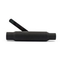 Shorty straight cut universal muffler12" long black