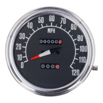 FL speedometer, ''74-84 face'', black. 1:1 MPH