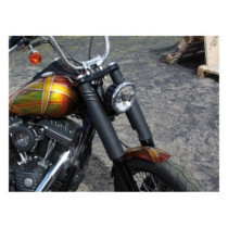 EMD, Bombshell 49 upper fork tube covers. Black Cut