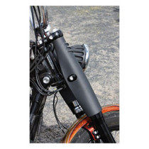 EMD, Bombshell 49 upper fork tube covers. Black Cut