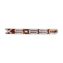 Yamaha side cover emblem, amber