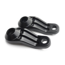 Motone, ribbed Triline turn signal brackets. Black