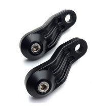 Motone, ribbed Triline turn signal brackets. Black