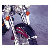 NC cast front fender tip set chrome