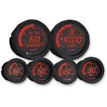 GAUGE KIT HD-02 SIX PIECE BLACK