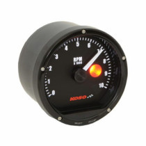 TACHOMETER TNT-01R/D75 BLACK 10000 RPM WITH SHIFT LIGHT