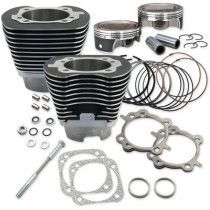 124" LOW COMPRESSION 4-1/8" BIG BORE KIT WRINKLE BLACK FINISH