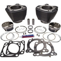 CYLINDER KIT 128" BIG BORE W/HIGHLIGHTED FINS BLACK