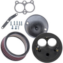 AIR CLEANER KIT STEALTH W/O COVER BLACK