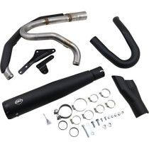 2-1 Exhaust - Black - M8 Softail