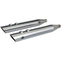 MUFFER SLIP-ON SLASH CUT END 4" TOURING CHROME