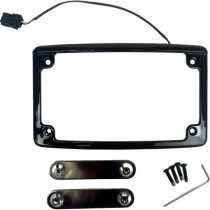 FRAME LICENSE PLATE LIGHTED BLACK