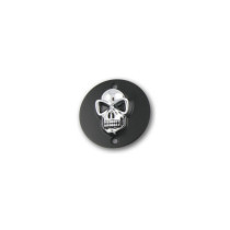  Skull Point Cover 2-hole, horizontal Black Chrome 