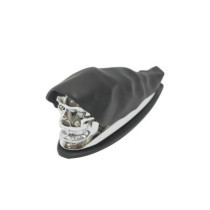  Hooded Skull Fender Ornament Black Chrome 