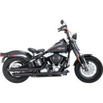 MUFFLERS 3" TWIN SLASH BLACK DLX CRSBNS SLM