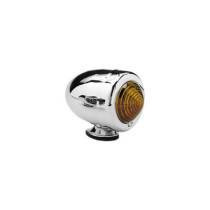  Bullet Turn Signal Chrome Amber Single Filament 