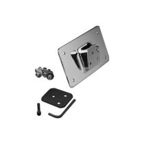  Laydown License Plate Mount Kit Square Style Mount Chrome 