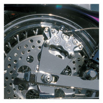 PM, rear 4-p caliper bracket, 10". Chrome