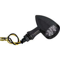  Star LED Turn Signal Black Satin Clear LED 