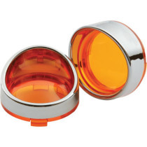  Turn Signal Visor Bezel Kit for Deuce Models Amber lens Chrome 