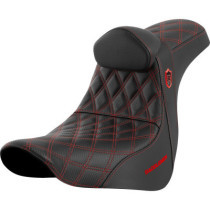 SEAT SDC PERF GRIPPER W/BR RED STITCH