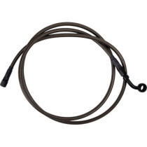 BRAKE LINE UPPER CARBON COAT W/BLACK FITTINGS +8