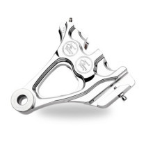 PM, 4-piston one-piece caliper/bracket, rear. Chrome