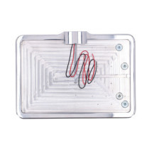 CPV, ''slide-in'' license plate bracket. Side mount, polished