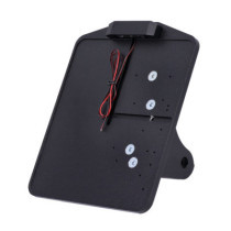 CPV, Dyna shock mount license plate bracket kit DE. Black