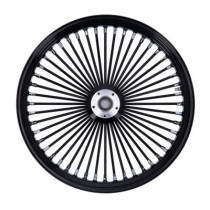 Roue avant à 48 rayons Fat Spoke - 3.50" x 23" - Double disque - Full black