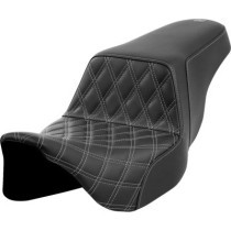 Step-Up Seat - Front Lattice Stitch - Dark Gray Stitch