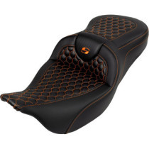 RoadSofa™ Seat - Honeycomb - Orange Stitch - without Backrest