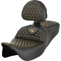 RoadSofa™ Seat - Honeycomb - Gold Stitch - with Backrest