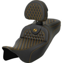 RoadSofa™ Seat - Honeycomb - Gold Stitch - with Backrest