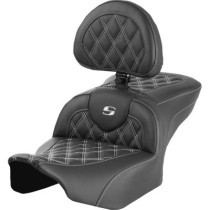 RoadSofa™ Seat - with Backrest - Lattice Stitch - White Stitch