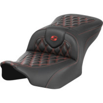 RoadSofa™ Seat - without Backrest - Carbon Fiber - Red Stitch