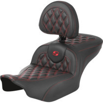 RoadSofa™ Seat - with Backrest - Carbon Fiber - Red Stitch