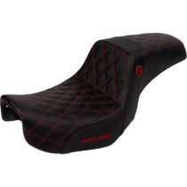 Selle Saddlemen SDC Pro - Harley Davidson Dyna à partir de 2006 - Noir surpiqures rouge