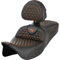 RoadSofa™ Seat - Honeycomb - Orange Stitch - with Backrest