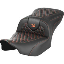 RoadSofa™ Seat - without Backrest - Honeycomb - Orange Stitch