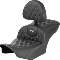 RoadSofa™ Seat - with Backrest - Carbon Fiber - White Stitch