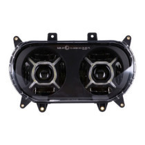 Bright, RG dual LED headlamp unit assembly.