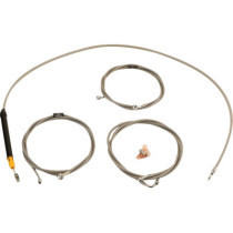 Handlebar Cable/Brake Line Kit  - Stock  Ape Hanger Handlebars - Stainless Steel