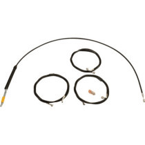 Handlebar Cable/Brake Line Kit - Stock Ape Hanger Handlebars - Black Vinyl