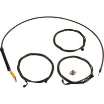 Handlebar Cable/Brake Line Kit - Stock Ape Hanger Handlebars - Midnight