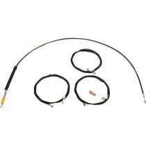 Handlebar Cable/Brake Line Kit - 12" - 14" Ape Hanger Handlebars - Black Vinyl