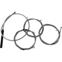 Handlebar Cable/Brake Line Kit - Complete - Stock Handlebars - Stainless