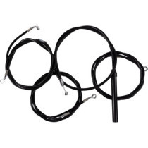 Handlebar Cable/Brake Line Kit - Complete - 12" - 14" Handlebars - Black Vinyl